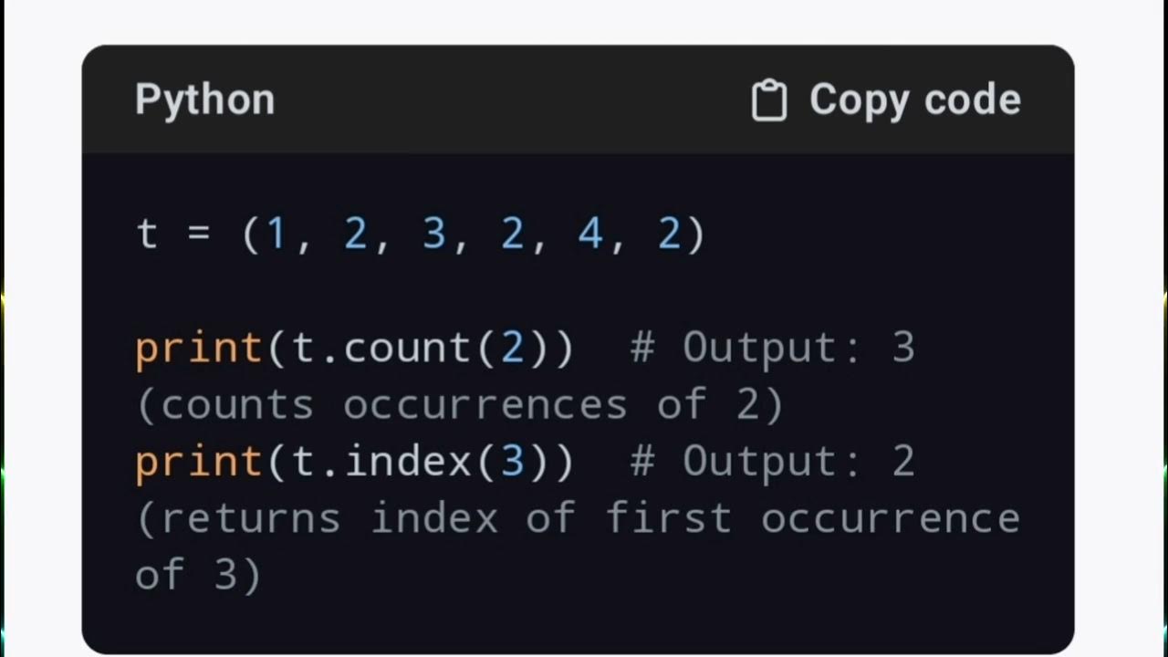 GE3151 PSPP UNIT 4 Tuples in python - YouTube