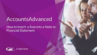 AccountsAdvanced - How to Insert a Row into a Note or Financial Statement