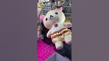 Round One Insane Grab On Claw Machine For Koralikkuma Plush #clawmachine #rilakkuma #shorts