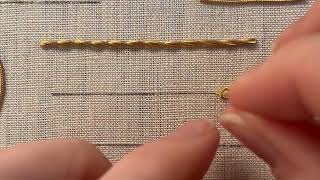 Goldwork Fundamentals: Chain Stitch with Bullion