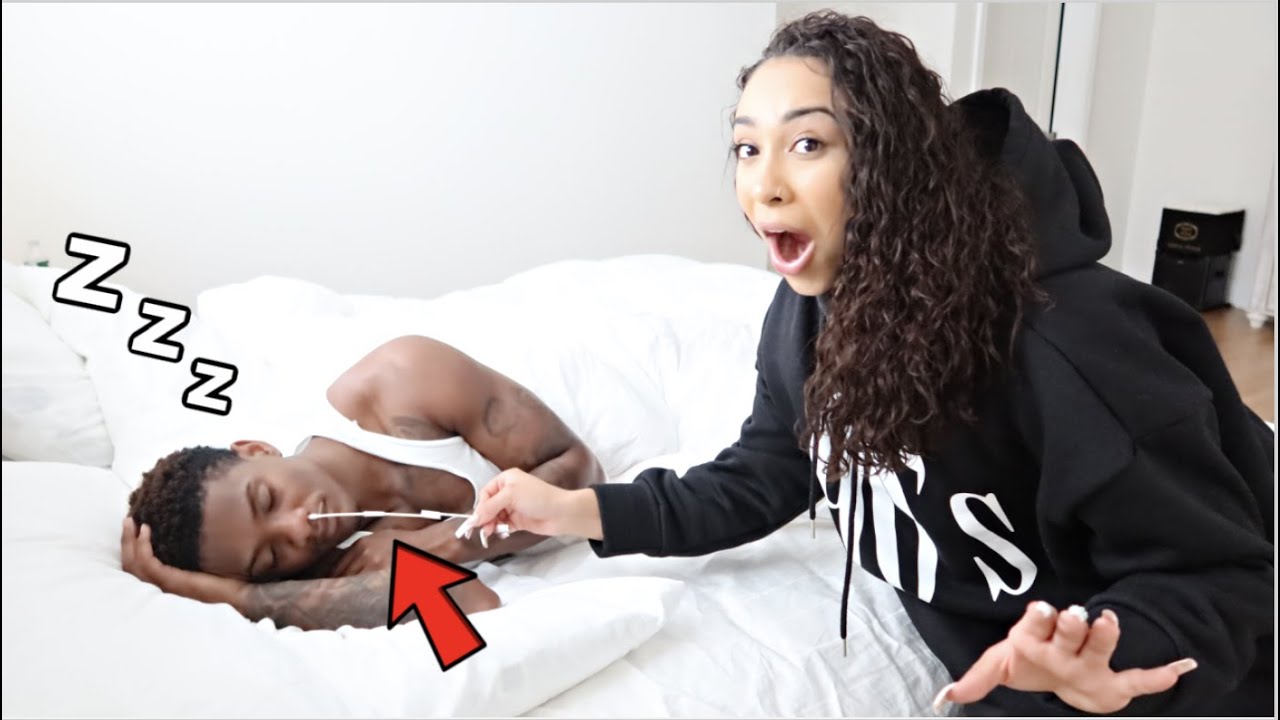 Giving My Boyfriend A Nose Swab Test While Hes Sleeping Giving My Boyfriend A Nose Swab Test While Hes Sleeping