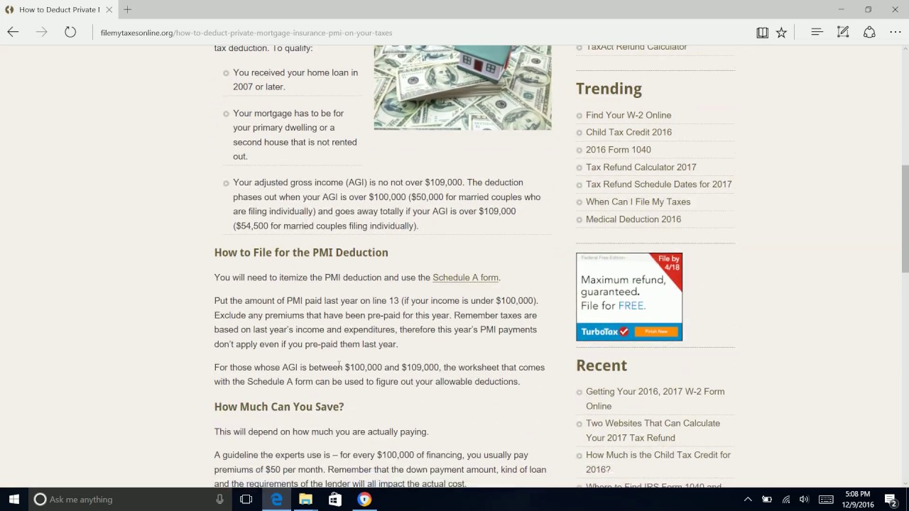 Is Your PMI Tax Deductible?