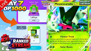 TOP 500 Push With Meowscarada in Pokemon Pocket (Ruler Of The Skies)| Other Decks Later