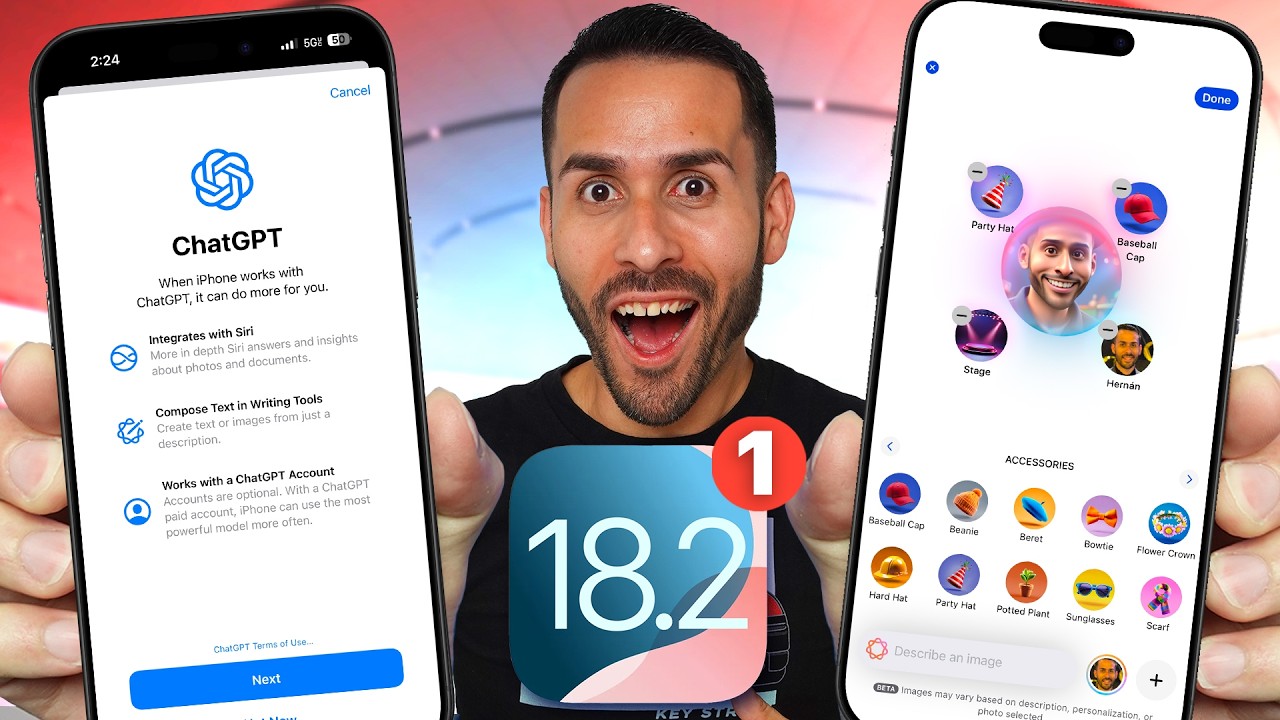 iOS 18.2 Beta 1 - LLEGA ChatGPT a Siri, Creación de Fotos y 45 Nuevas ...