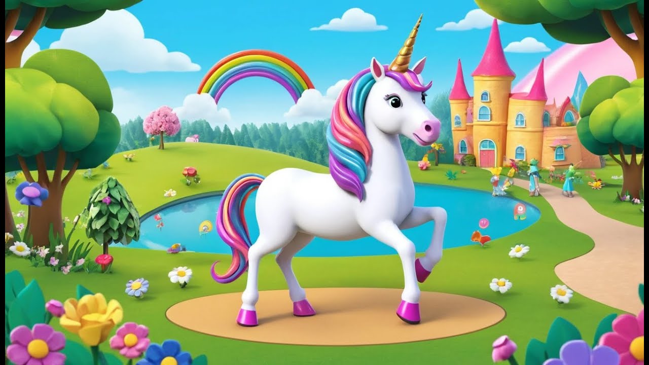 The Wheels on the Unicorn | 3D Animated Fantasy Nursery Rhyme for Kids | Magical Learning Adventure