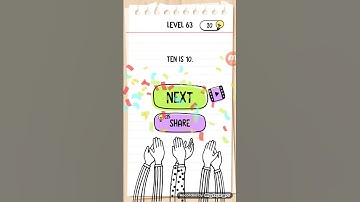 brain test level 63-remove 6 stick and make it ten