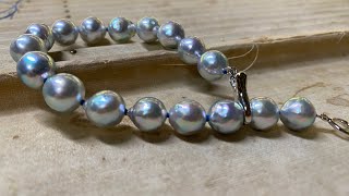 🌸 Making an akoya 9mm pearl bracelet | Live Jam by Flower Jem🌸
