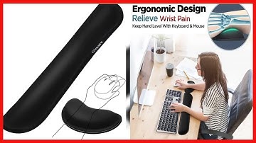 Gimars Upgrade Enlarge Gel Memory Foam Set Keyboard Wrist Rest Pad, Mouse Wrist Cushion