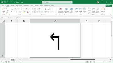 How to Add the UPWARDS ARROW WITH TIP LEFTWARDS Symbol in Excel