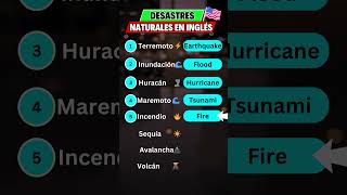 🌍 Aprende los desastres naturales en inglés 🌋