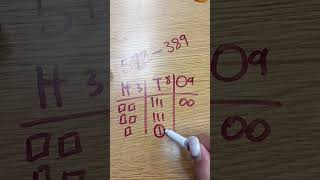 How to subtract 2 three digit numbers and regroup using HTO chart.