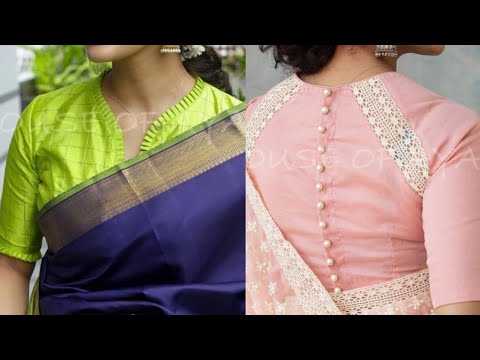 Simple Saree Blouse Ke Neck Pattern / Latest Simple Blouse Design / Blouse  Design Simple New Model 