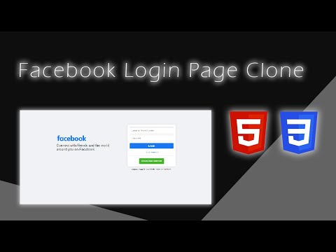 Clone Facebook Login Page with HTML & CSS