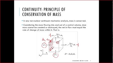 Continuum Mechanics - Lec 7 - Physical Laws I (Continuity Eq)