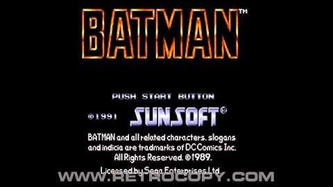 Batman - The Video Game (Sega Genesis / Mega Drive) Intro