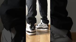 On Feet Air Jordan 4 Military Black