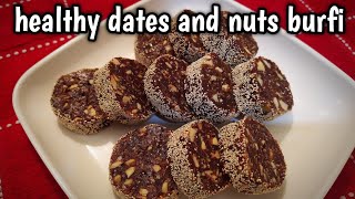 Dates and Nuts Barfi - Sugar free , Healthy sweet - Khajur nuts roll recipe in tamil (Eng Subtitles)