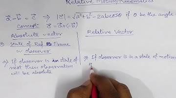 Class 11 PHYSICS | Vector Theory (3), Relative Vector by Subhasish Das@IIT Zone Tutorials.