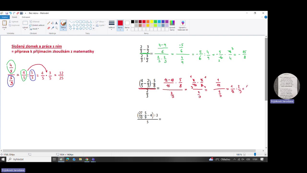 Složený zlomek a jeho zápis