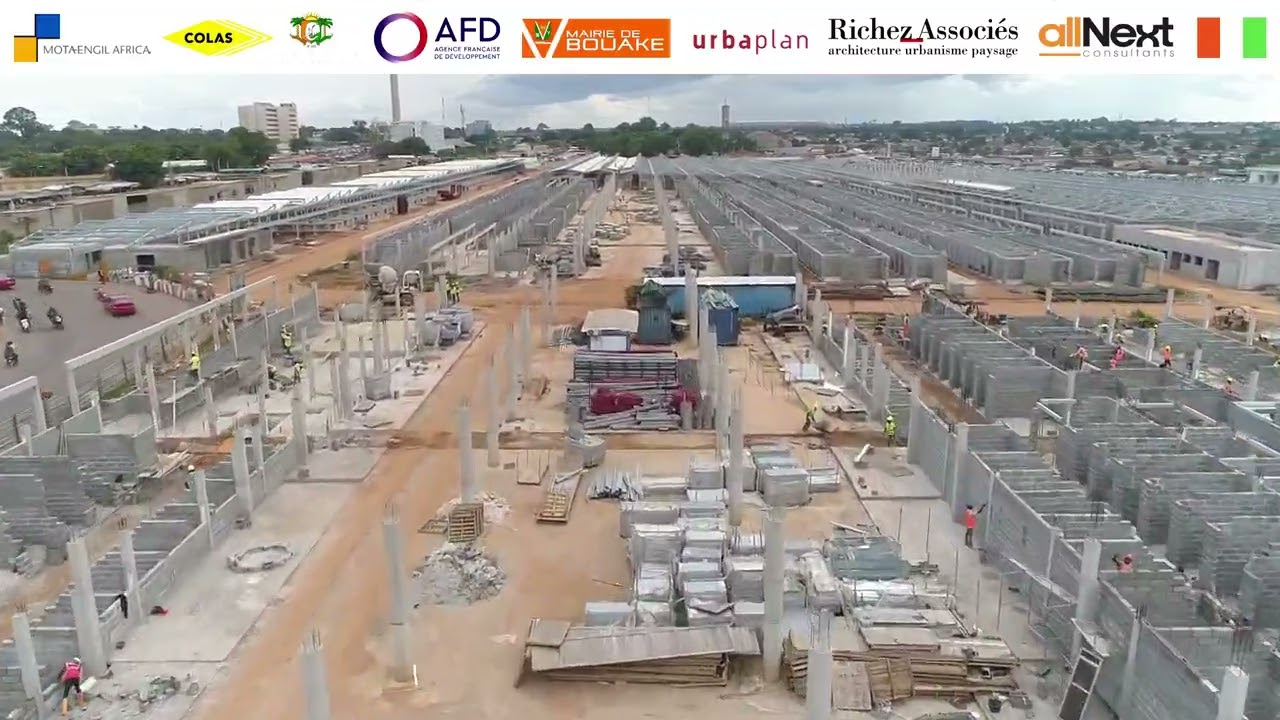 Etat d'avancement du Grand Marché de Bouaké juin 2023