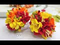 DIY/МК 🌿🌹🌿как БЕЗ МОЛДОВ/ДЫРОКОЛОВ можно сделать ОСЕННИЕ БУКЕТИКИ из ФОАМИРАНА для маленьких МОДНИЦ