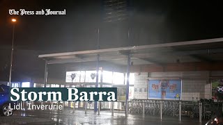 #StormBarra: Lidl store damaged by winds