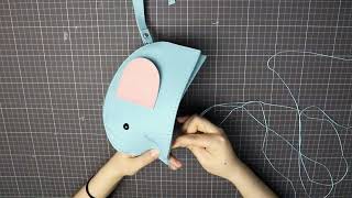 DIY Leather sewing elephant bag