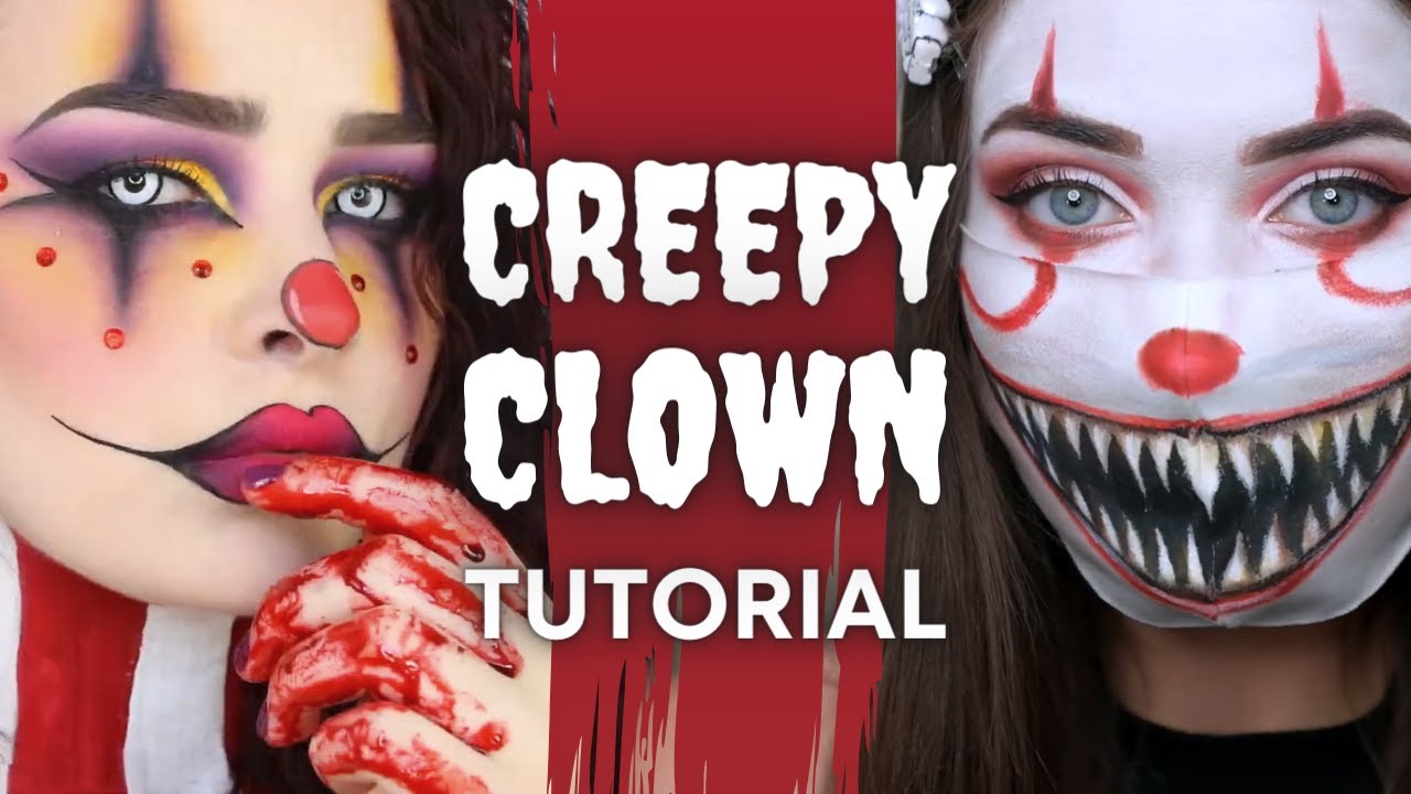 🤡 Easy Glam Creepy Clown Costume 🤡 #easyhalloweencostume #makeup #cl