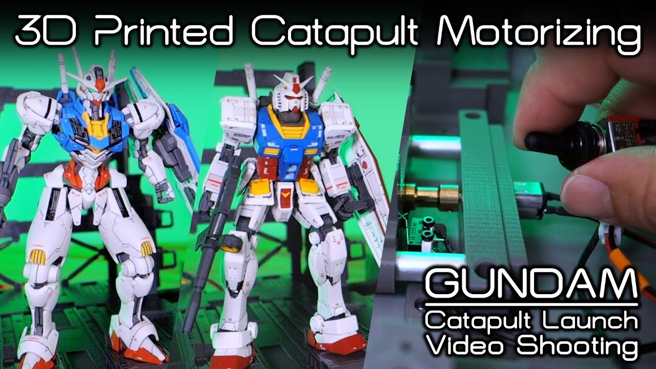 🚀 Motorized Catapult Launch | 3D Printed Gundam Display Build