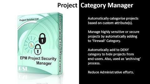 Microsoft Project Server/Online Security Category Manager