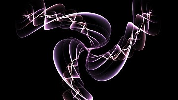 The animation of the sine waves around curved axis.