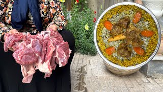 Lamb Shank Stew with Broad Bean Pilaf in The Village  باقالی پلو با ماهیچه