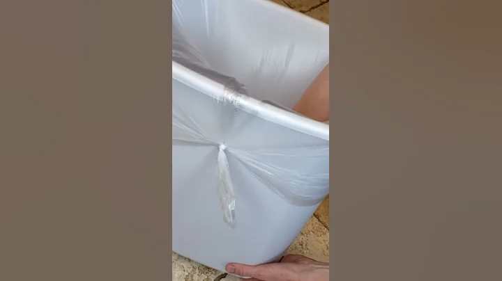 How to Put A Garbage Liner in the Trash Can so it Won't Fall in. #shorts