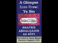 A glimpse into surah yasin by shaykh dr abdalqadir assufi addarqawi almurabit alayhi rahma