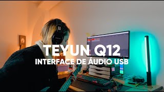 Interface de áudio TEYUN Q12 (teste rápido no reaper com guitarra) Interface De Audio Teyun
