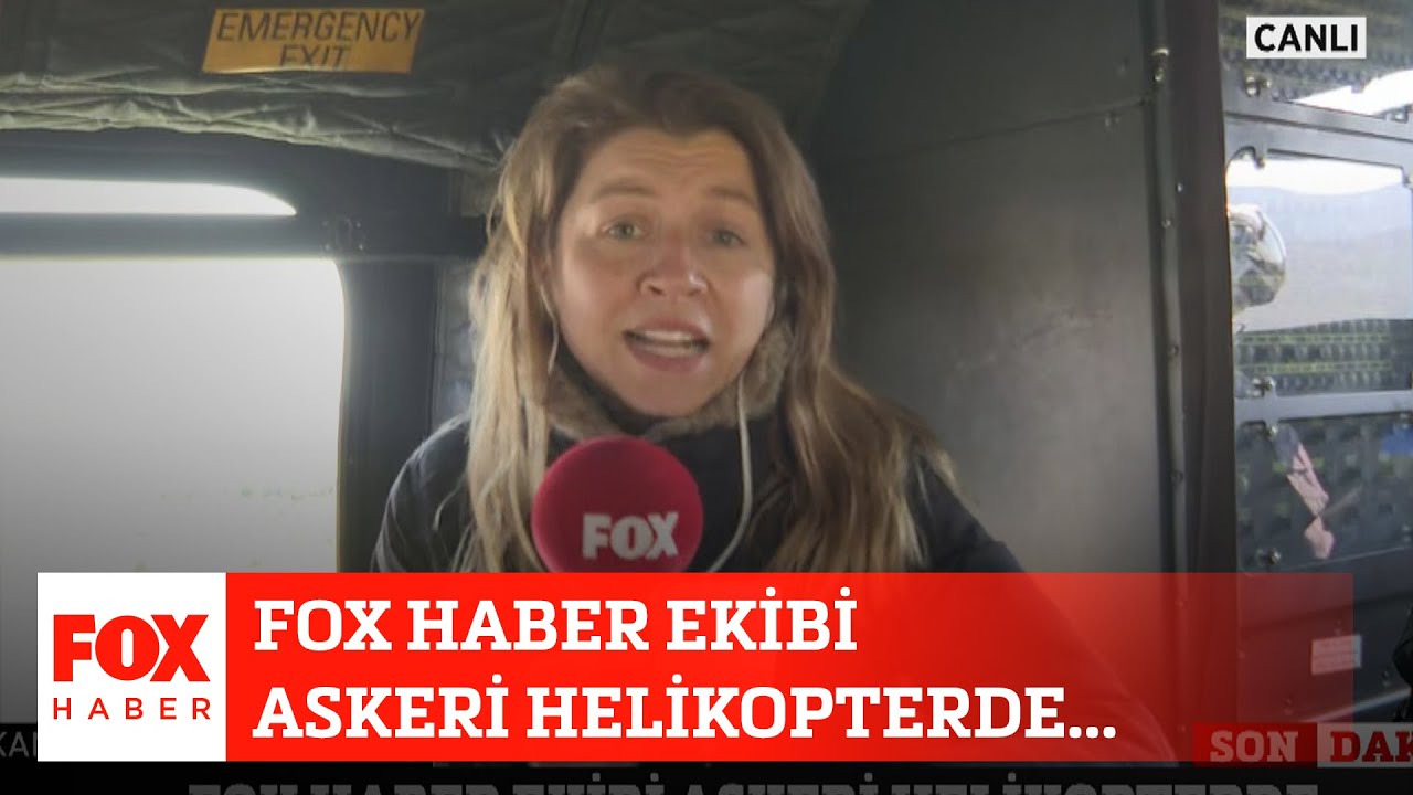 FOX Haber ekibi askeri helikopterde... 13 Şubat 2023 FOX Ana Haber Deprem Felaketi Özel Yayını