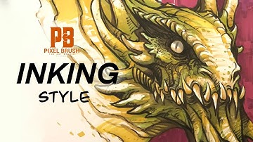 Pixel Brush Inking Style, Timelapse Video @pixelbrushmm #pb