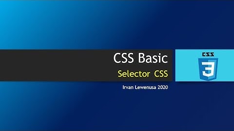 Basic CSS Selector in Bahasa Indonesia