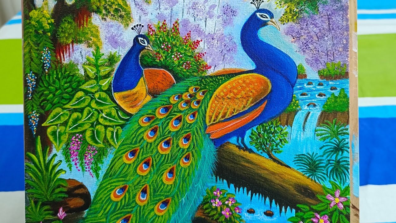 Beautiful Peacock Painting For Beginners L Step By Step L Peacock Ki Maxresdefault