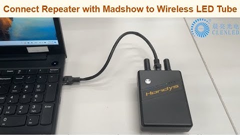 Connecting the repeater with MAD SHOW Artnet software to control Hondys wireless led battery tube