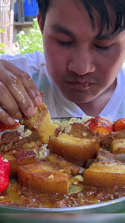 Pork eating show #mukbang #asmr
