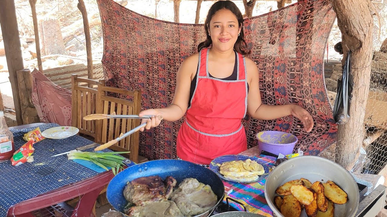 PREPARANDO UNAS CHULETAS Y UNAS PAPITAS FRITAS 