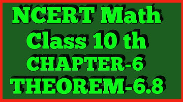 Chapter 6 Triangles Theorem 6.8 Class 10 Maths NCERT