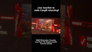 Live from Toronto Jade Cargill returns and puts Naomi on a stretcher🤯#eliminationchamber #wwe