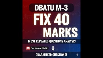 DBATU Engineering Mathematics-3 || Most Repeated & Important Questions (2019–2025) | Skillset DBATU