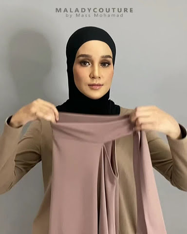 Slip On  Tie Back Instant Scarf Tutorial by Ema Mohamad