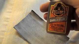 How to use Brown Gorilla Glue to Patch Air Bed Leaks Busted Seams in Sleep Number® Bed Air Chambers