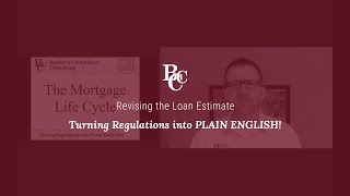 Revising the Loan Estimate