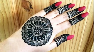 Beautiful flowers simple easy mandala gol tikki henna mehndi designs for hands for eid,weddings screenshot 5