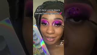 Full face of black owned makeup brands️